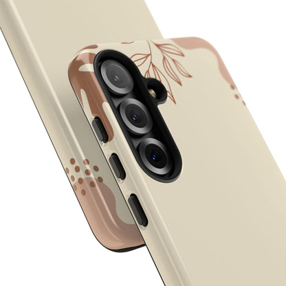Floral Beige Tough Phone Case