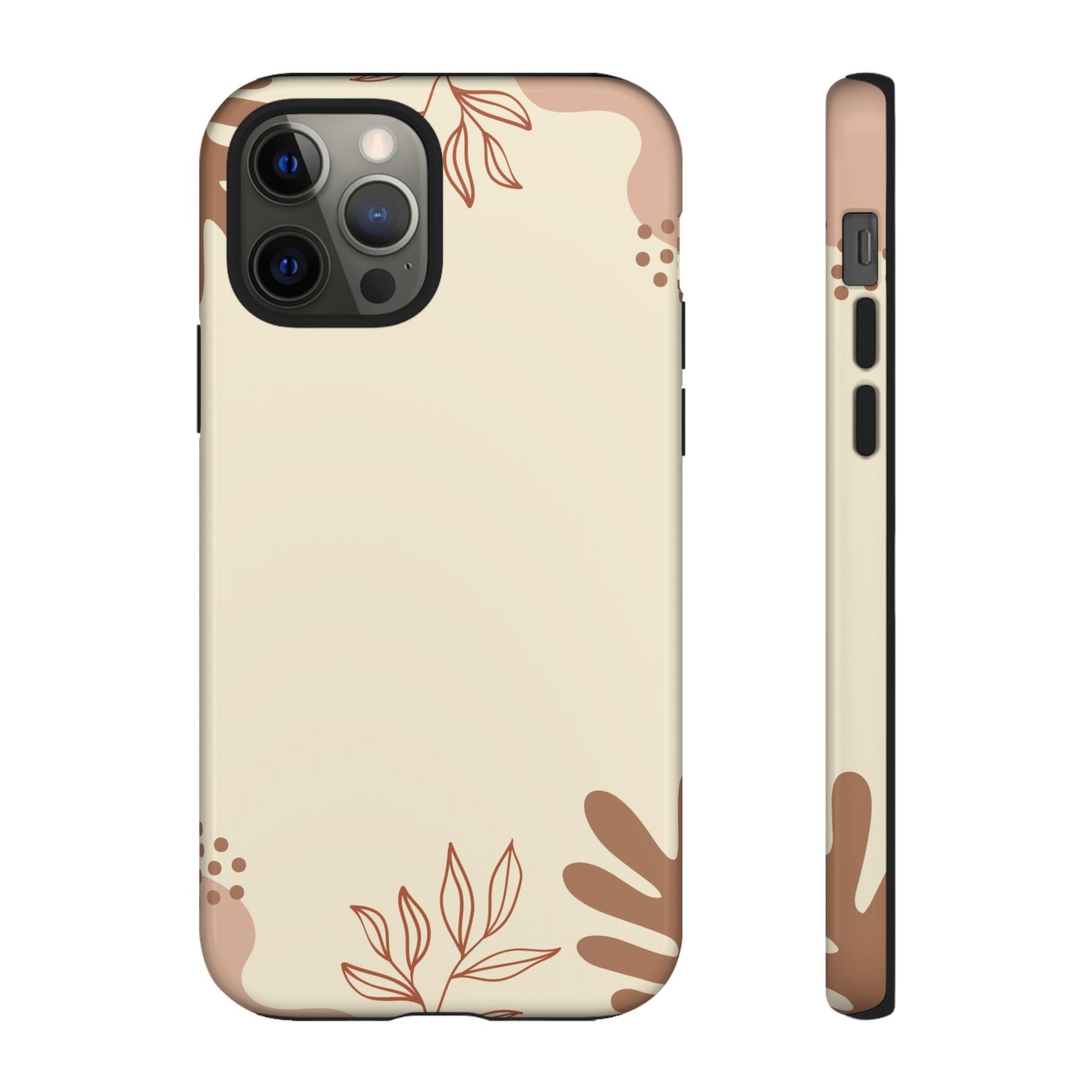 Floral Beige Tough Phone Case