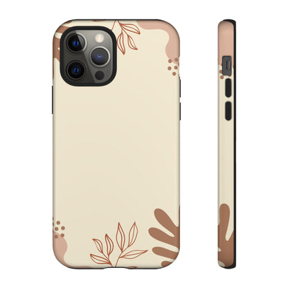 Floral Beige Tough Phone Case