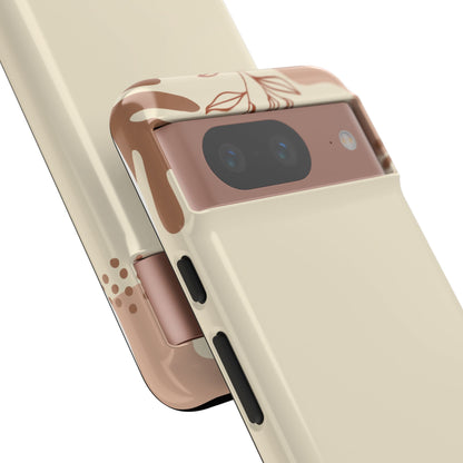 Floral Beige Tough Phone Case