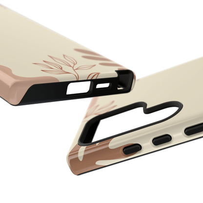 Floral Beige Tough Phone Case