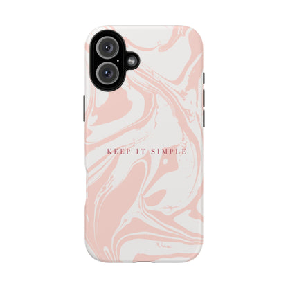 Simple Pink Marble Tough Case