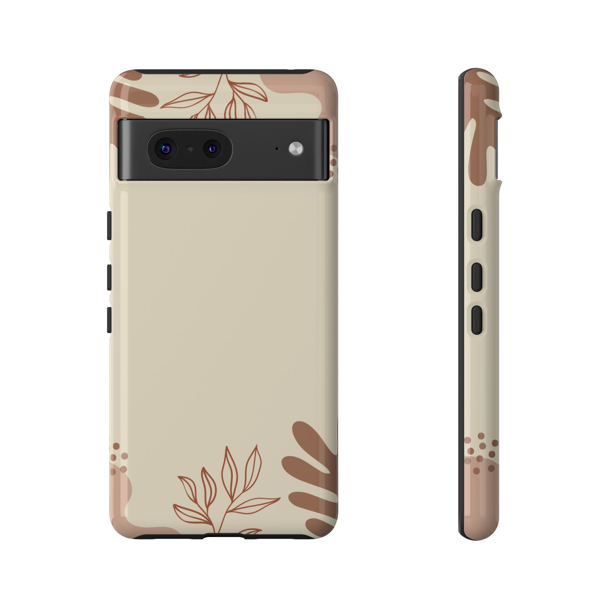 Floral Beige Tough Phone Case