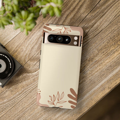 Floral Beige Tough Phone Case