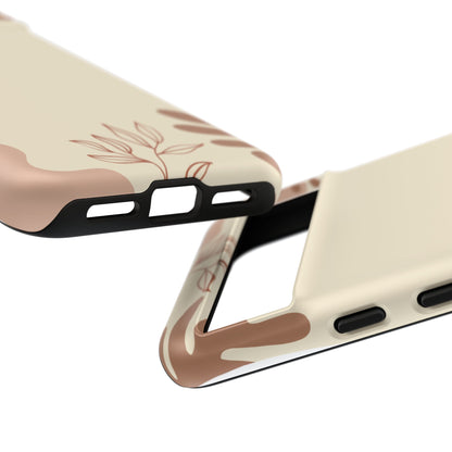 Floral Beige Tough Phone Case