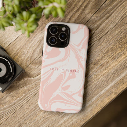 Simple Pink Marble Tough Case