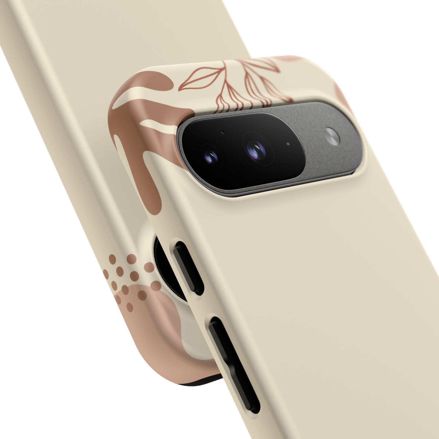 Floral Beige Tough Phone Case