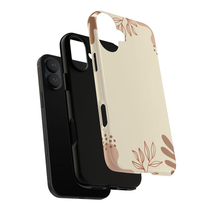 Floral Beige Tough Phone Case