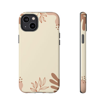 Floral Beige Tough Phone Case