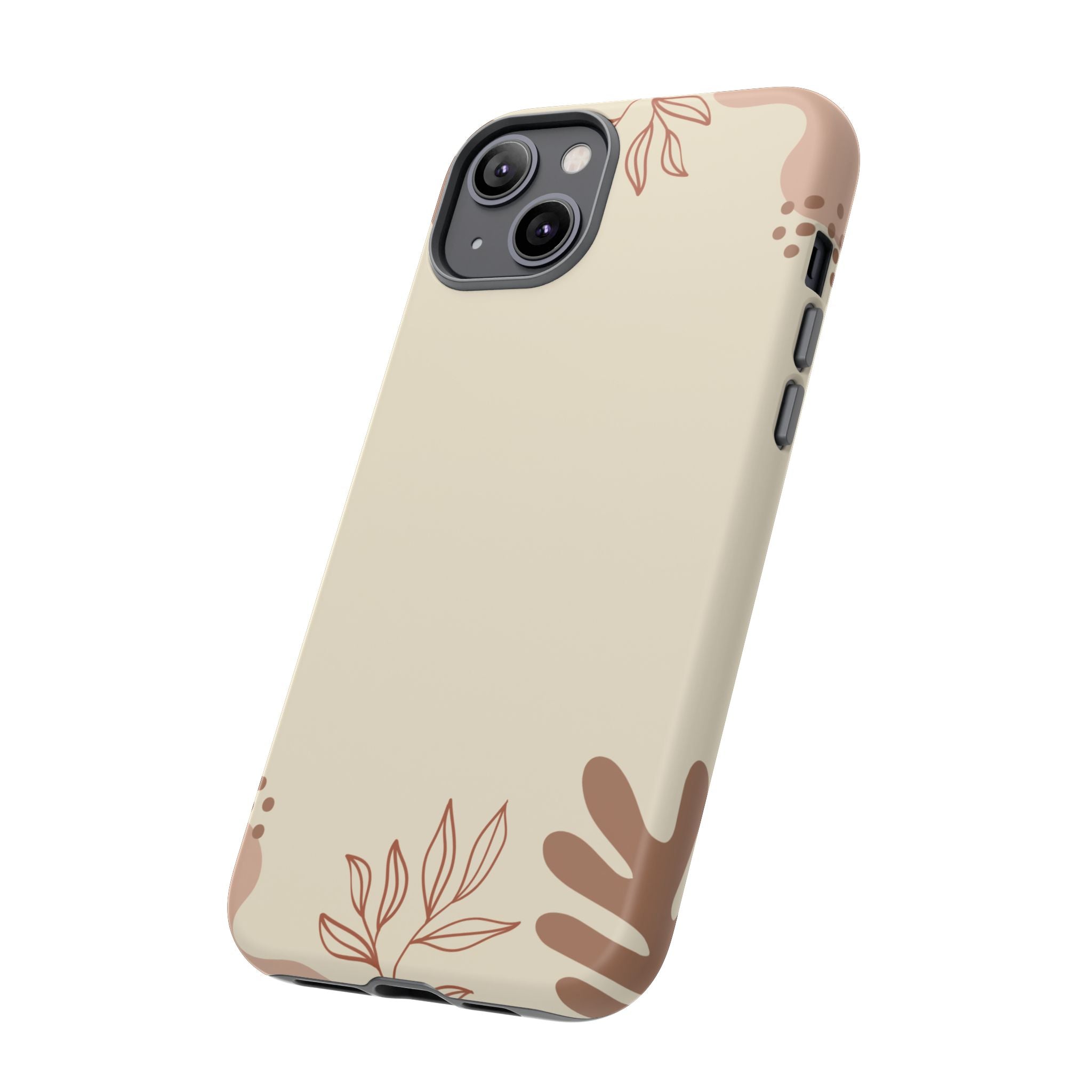 Floral Beige Tough Phone Case