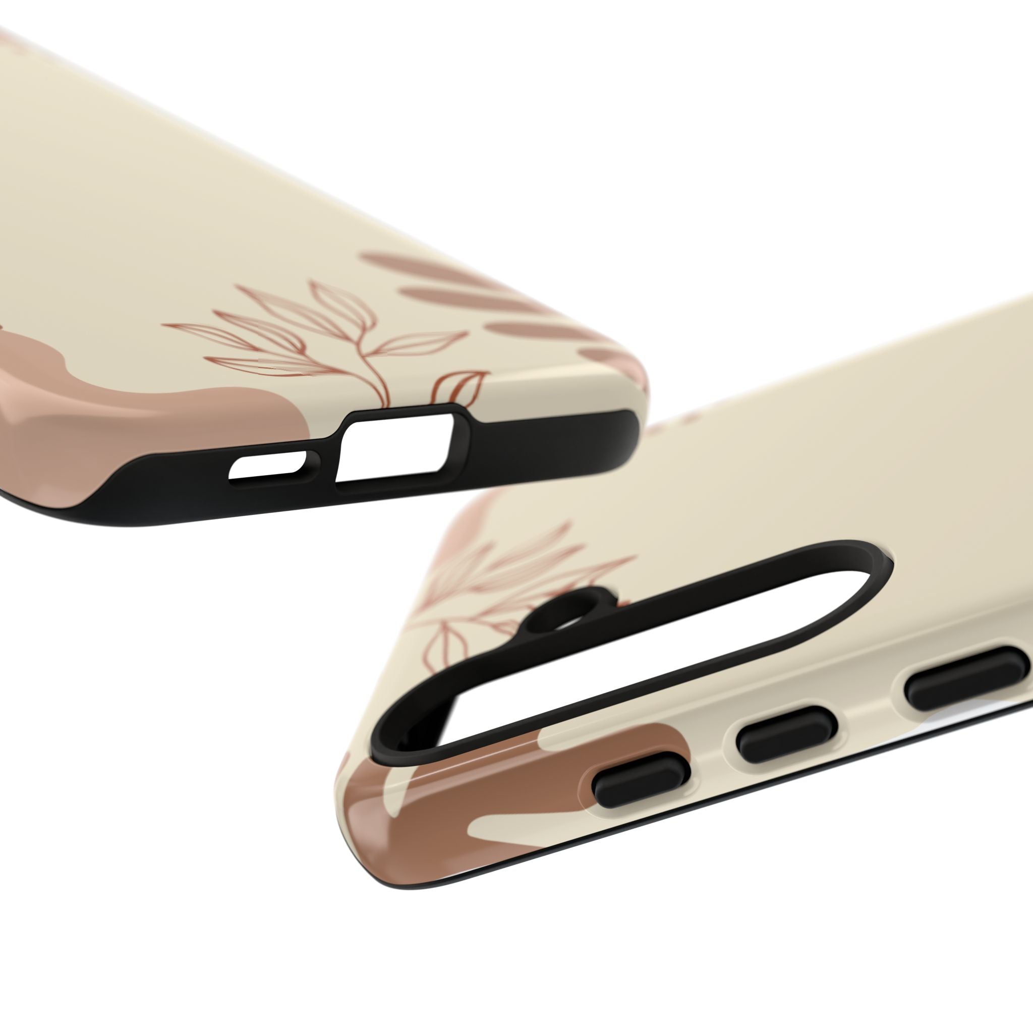 Floral Beige Tough Phone Case