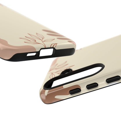 Floral Beige Tough Phone Case