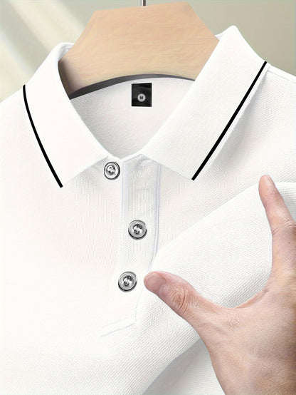 Classic Mens Golf Shirt - Relaxed Fit, Breathable Short Sleeve, Classic Collar Style - Perfect for Warm Weather Golfing, Hiking, and Outdoor Activities