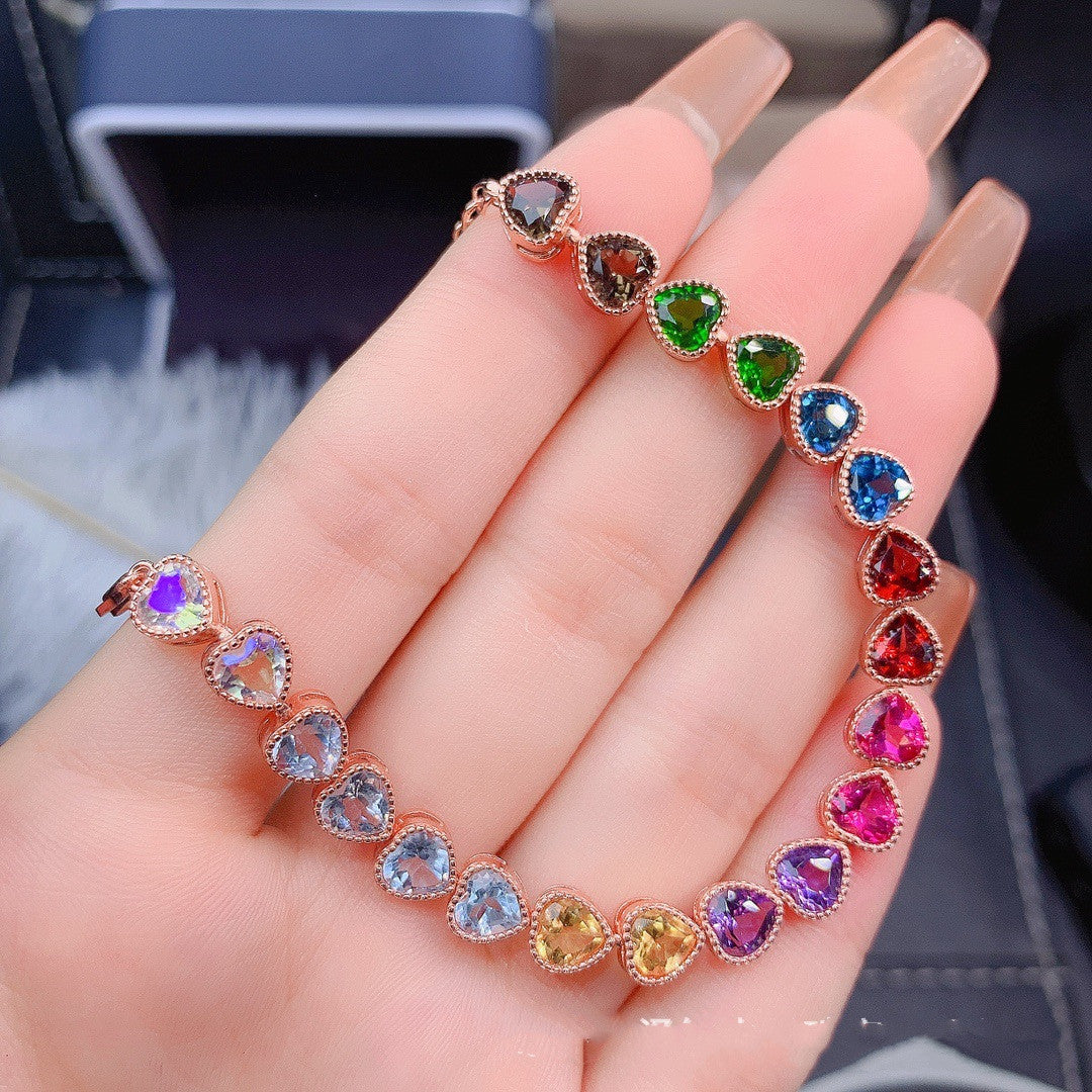 Jewelry Natural Color Gemstone Bracelet For Women