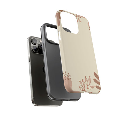 Floral Beige Tough Phone Case