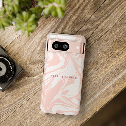 Simple Pink Marble Tough Case