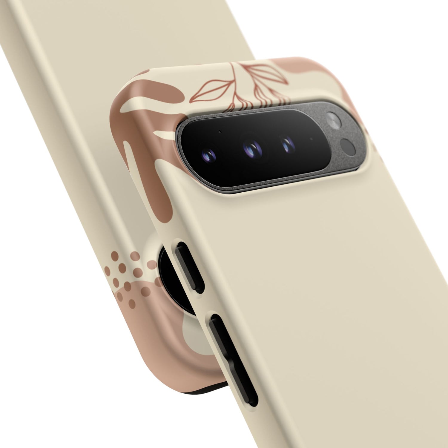 Floral Beige Tough Phone Case