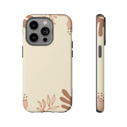 Floral Beige Tough Phone Case