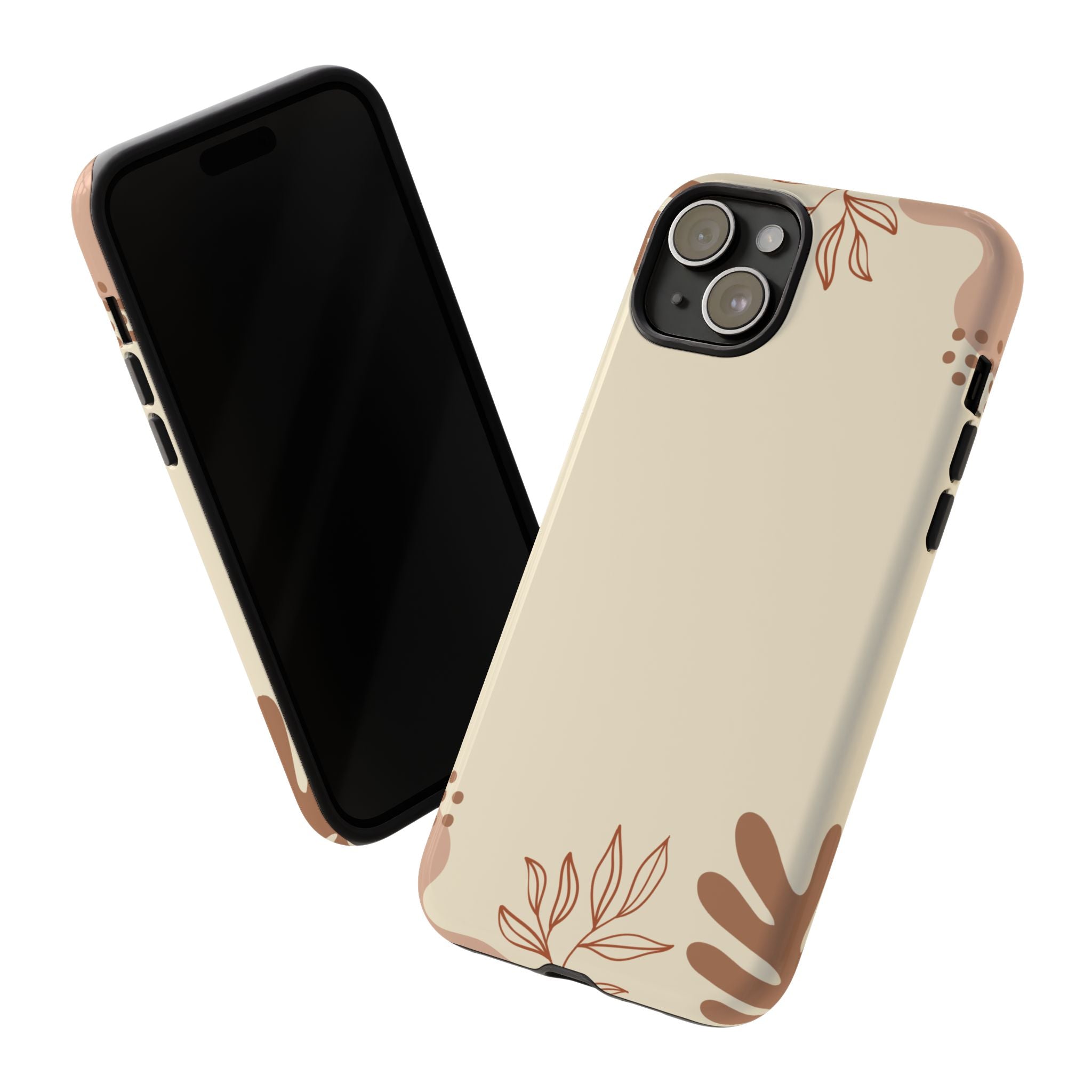 Floral Beige Tough Phone Case