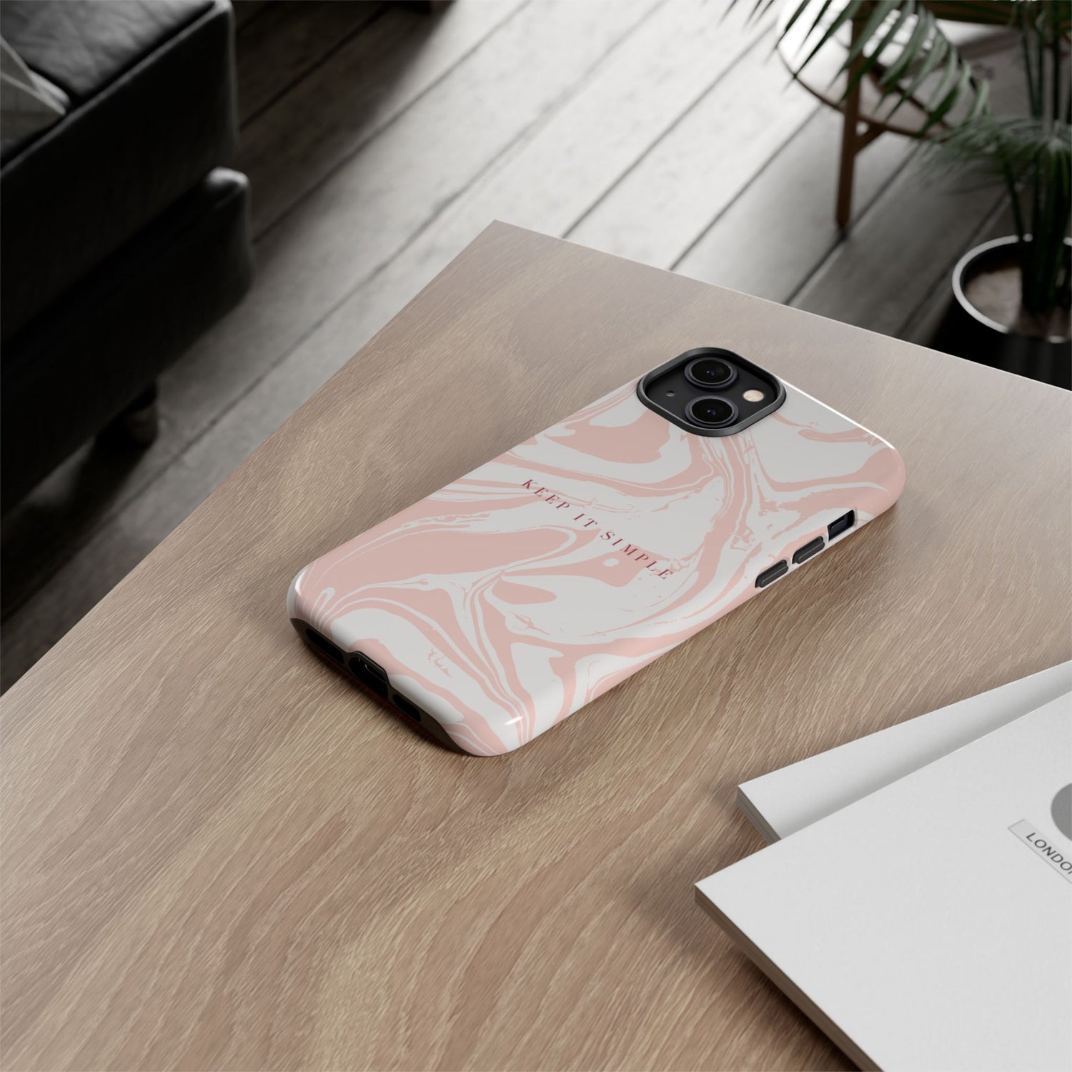 Simple Pink Marble Tough Case