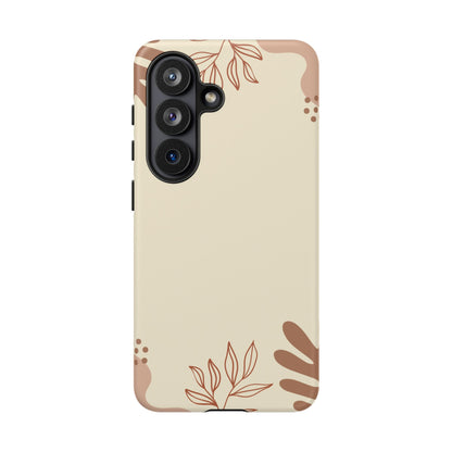 Floral Beige Tough Phone Case