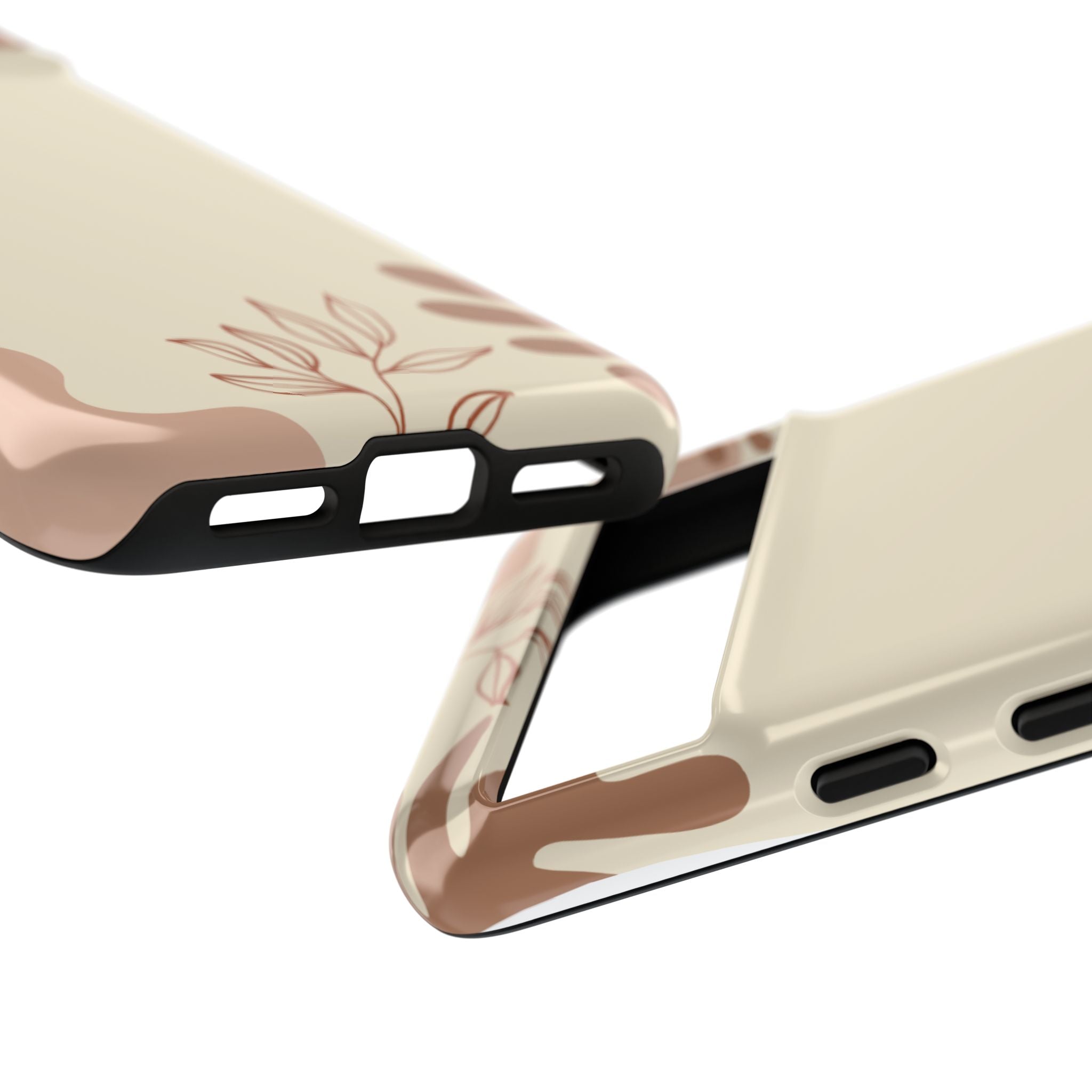 Floral Beige Tough Phone Case