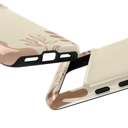 Floral Beige Tough Phone Case