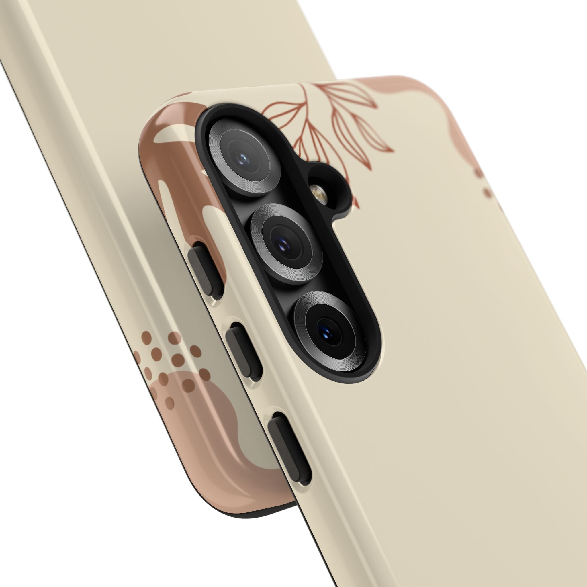Floral Beige Tough Phone Case