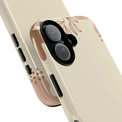 Floral Beige Tough Phone Case