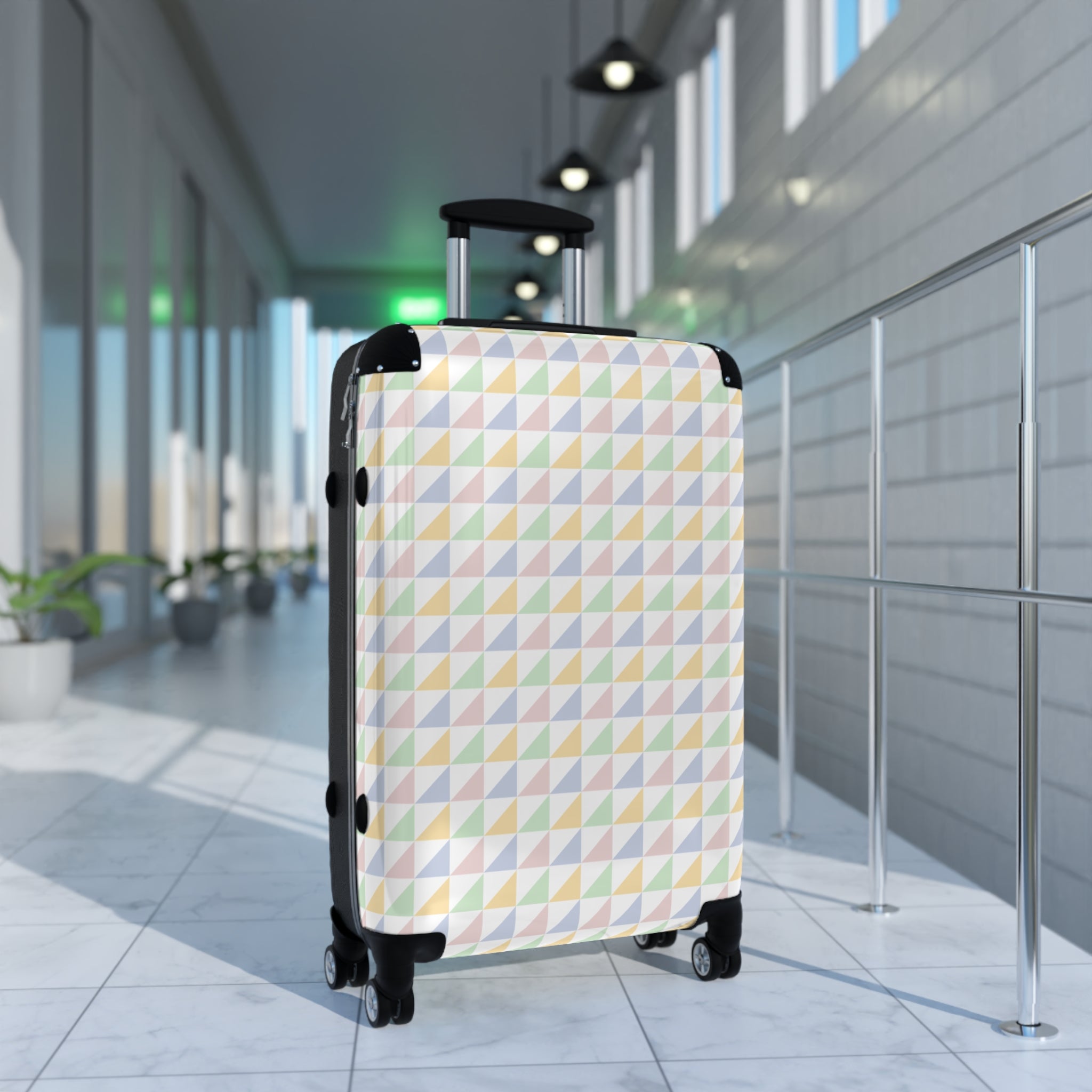 Geometric Pattern Suitcase