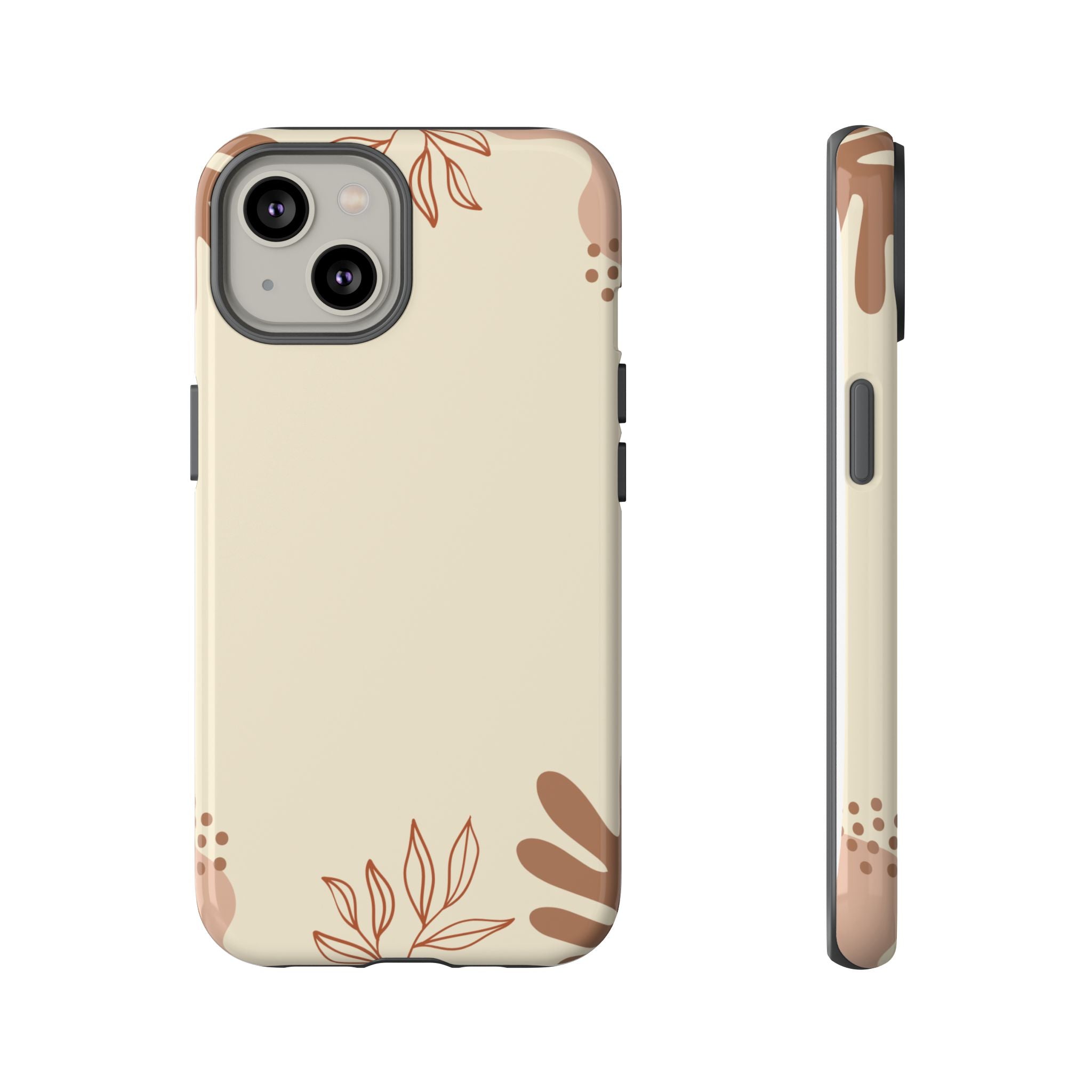 Floral Beige Tough Phone Case