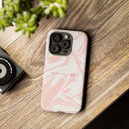 Simple Pink Marble Tough Case