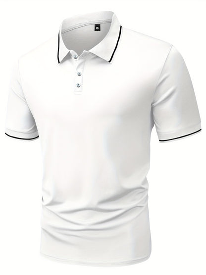 Classic Mens Golf Shirt - Relaxed Fit, Breathable Short Sleeve, Classic Collar Style - Perfect for Warm Weather Golfing, Hiking, and Outdoor Activities