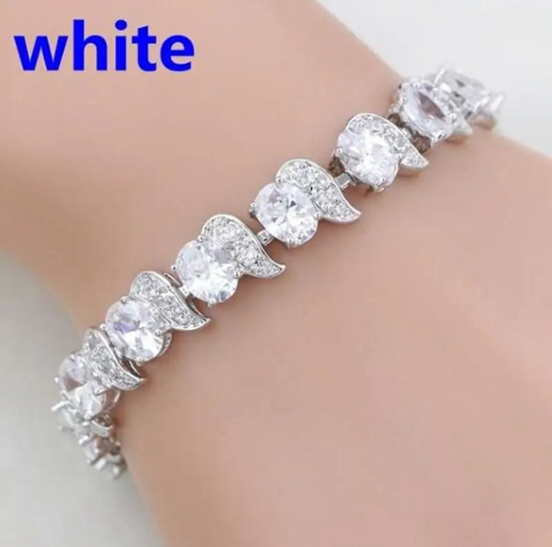 Women Delicate Crystal Zircon Tennis Bracelet for Women Elegant Banquet Party Jewelry