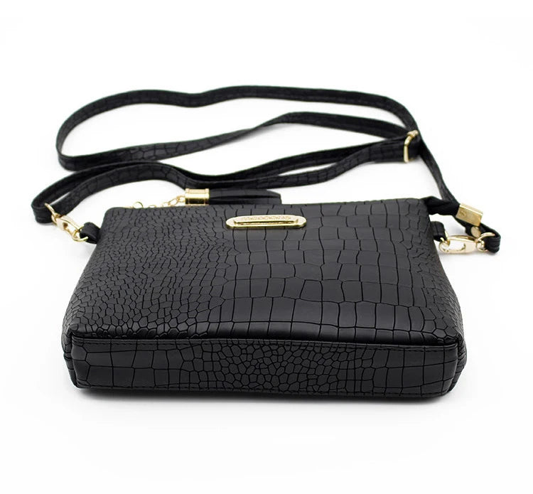 Yogodlns Crocodile Pattern Shoulder Bag For Women PU Leather Messenger Bag New Luxury Crossbody Bag Fashion Lady Handbag