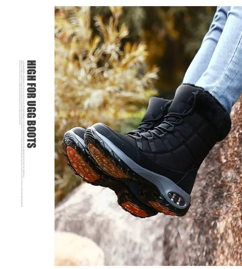 New Winter Women Boots High Quality Warm Snow Boots Lace-up Comfortable Ankle Boots Outdoor Waterproof Hiking Boots Size 36-42