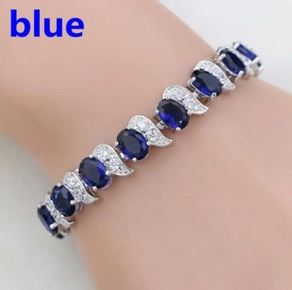 Women Delicate Crystal Zircon Tennis Bracelet for Women Elegant Banquet Party Jewelry