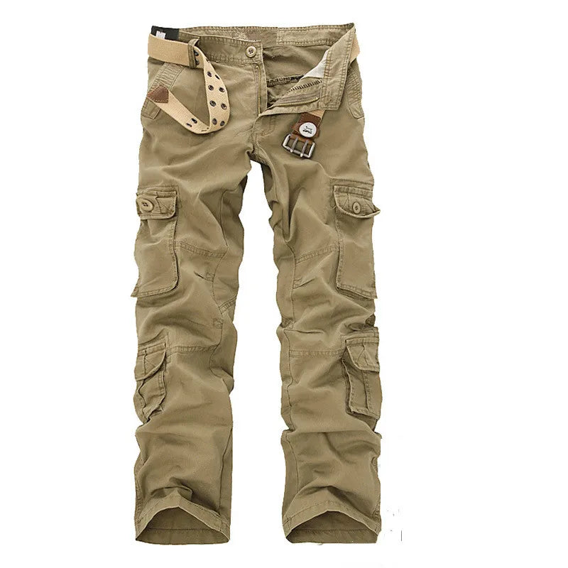 New men cargo pants mens Loose army tactical pants Multi-pocket trousers pantalon homme Big Size 46 Male Military Overalls