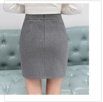 2024 New Fashion Office Lady Pencil Skirt Spring Autumn Elegant High Waist Package Hip Skirts Womens Formal Short Skirt