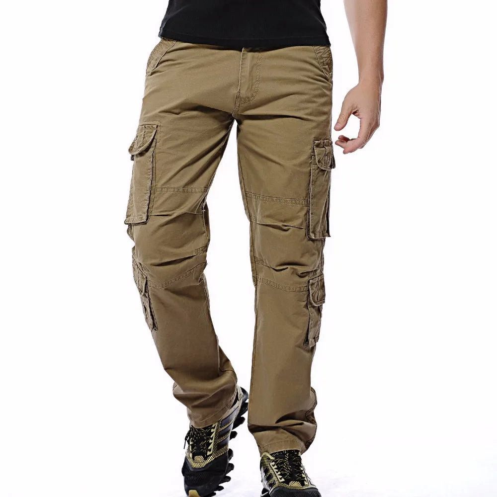 New men cargo pants mens Loose army tactical pants Multi-pocket trousers pantalon homme Big Size 46 Male Military Overalls