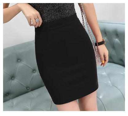 2024 New Fashion Office Lady Pencil Skirt Spring Autumn Elegant High Waist Package Hip Skirts Womens Formal Short Skirt