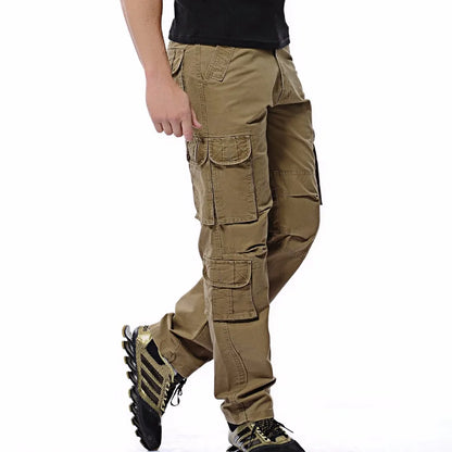 New men cargo pants mens Loose army tactical pants Multi-pocket trousers pantalon homme Big Size 46 Male Military Overalls