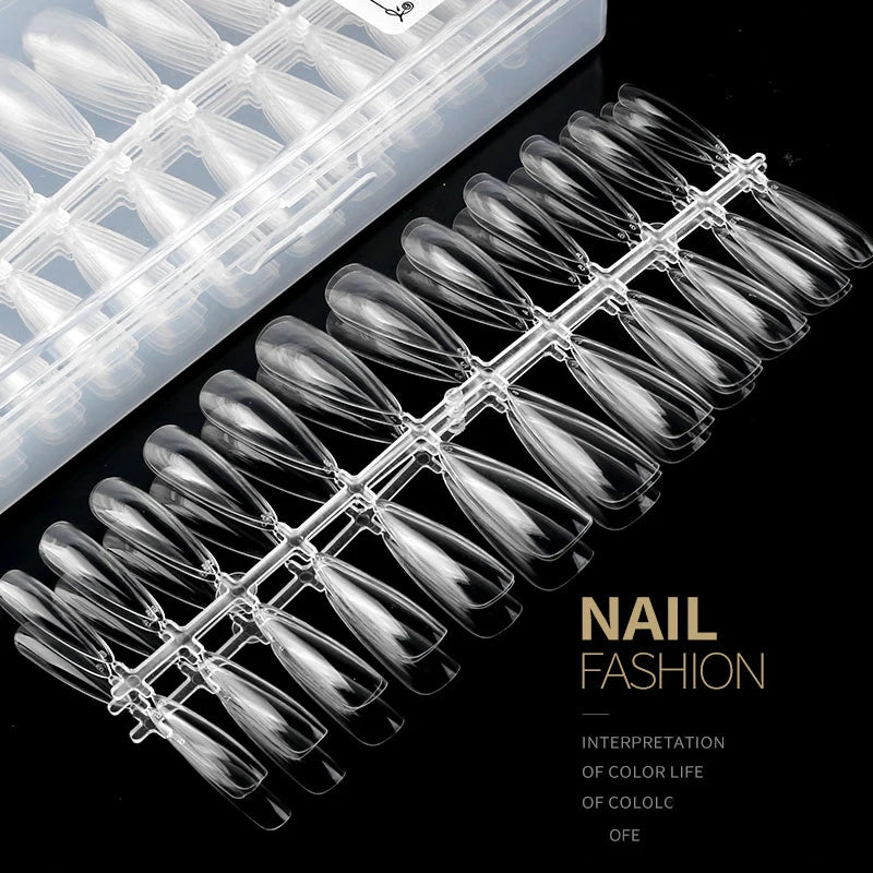 240 pcs 11 styles Fake Nails,Curve Clear Nails Tips,Press On Nails,False Nails,Glue On Nails,Nail Tips,Full Cover Nail Tips-1721