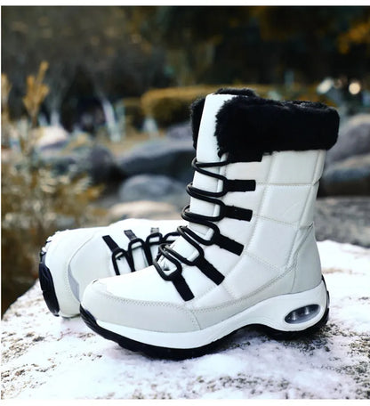 New Winter Women Boots High Quality Warm Snow Boots Lace-up Comfortable Ankle Boots Outdoor Waterproof Hiking Boots Size 36-42