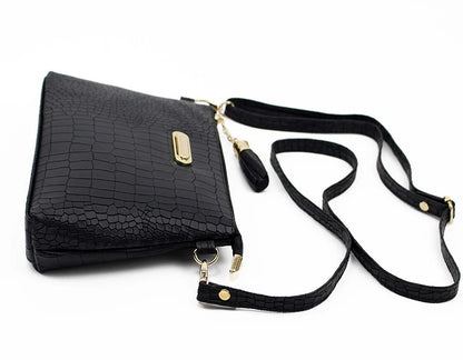 Yogodlns Crocodile Pattern Shoulder Bag For Women PU Leather Messenger Bag New Luxury Crossbody Bag Fashion Lady Handbag