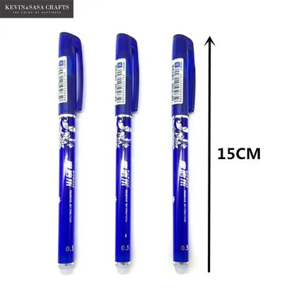 2+50Pcs/Set 0.5mm Blue Black Ink Gel Pen Erasable Refill Rod Erasable Pen Washable Handle School Writing Stationery Gel Ink Pen