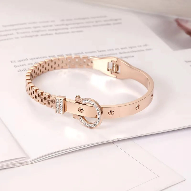 Cuffs Bracelets For Women Stainless Steel Fashion Jewelry Accessories