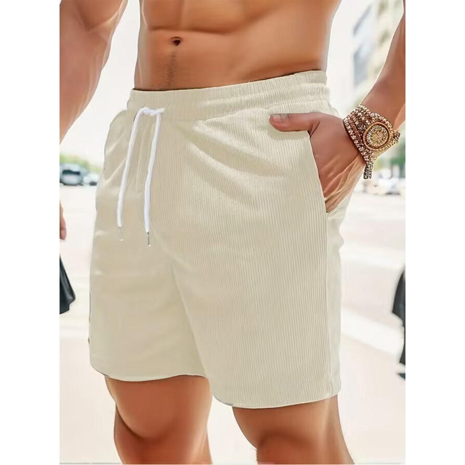 Man Shorts Men Bodybuilding quick-drying Sports shorts New Joggers Knee Length Sweatpants Summer Gyms training Running shorts