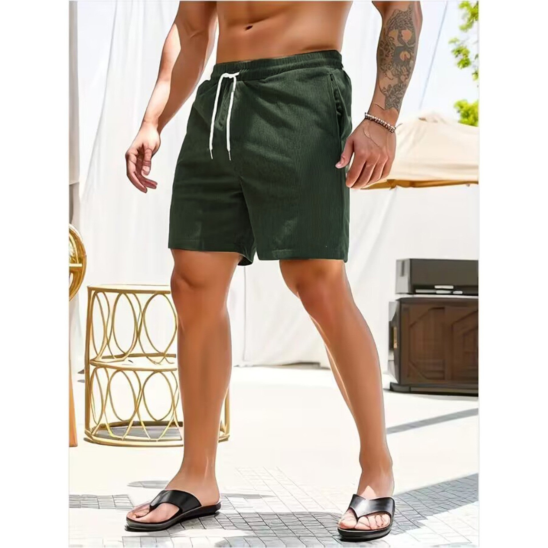 Man Shorts Men Bodybuilding quick-drying Sports shorts New Joggers Knee Length Sweatpants Summer Gyms training Running shorts