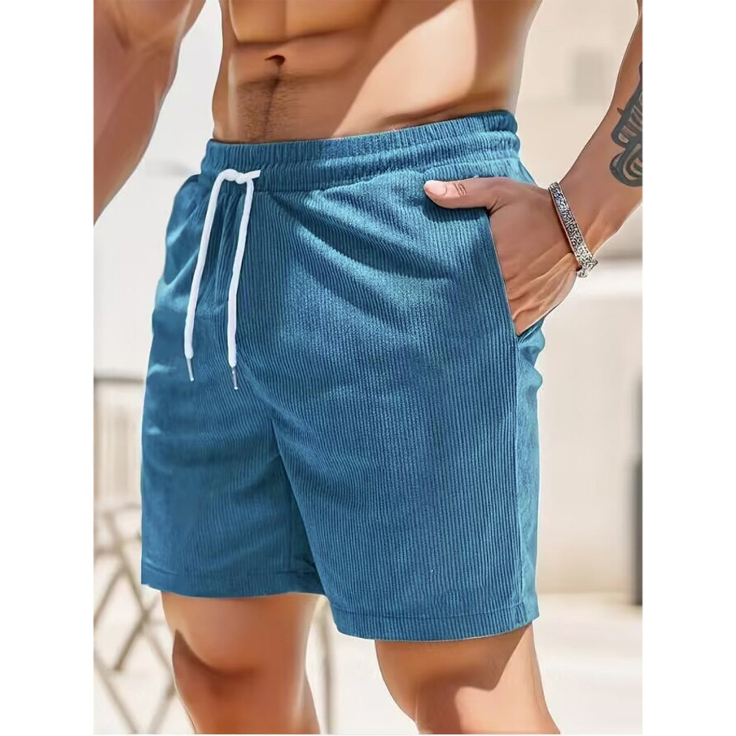 Man Shorts Men Bodybuilding quick-drying Sports shorts New Joggers Knee Length Sweatpants Summer Gyms training Running shorts